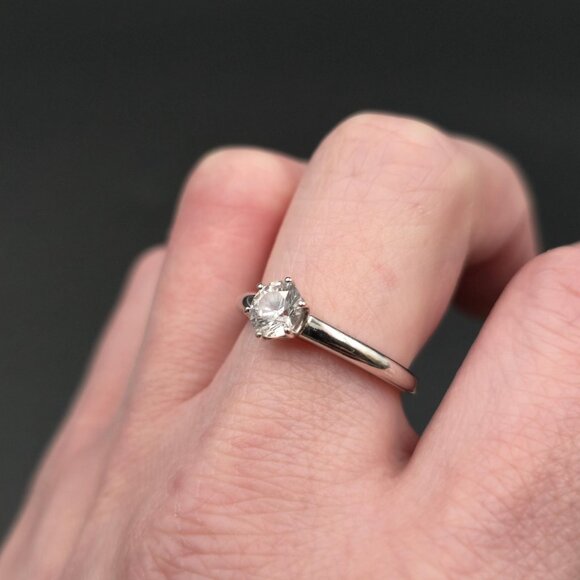 Size 9 Sterling Silver Quality Cubic Zirconia Gem Band Ring A7258 - Picture 5 of 9